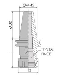 Mandrins à pinces cône ISO 40