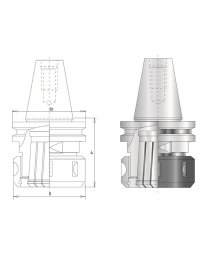 Mandrini portautensili con attacco conico ISO 40 in Mandrini per CNC di ELBÉ