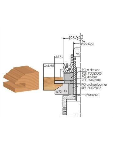 Portautensili per profilo porta con inserti - ELBÉ