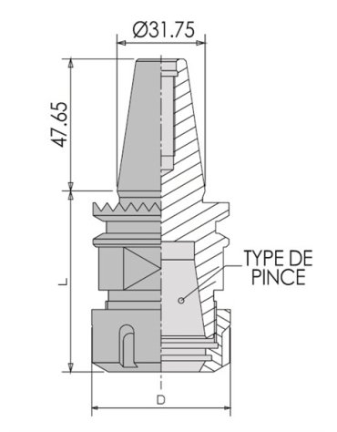 Mandrini portautensili conici ISO 30 SCM in Mandrini per CNC di ELBÉ