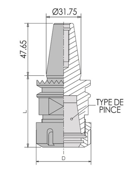Mandrins à pinces cône ISO 30 SCM