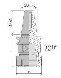 Mandrins à pinces cône ISO 30 SCM
