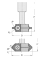 Roundover or chamfer bits with Z2 knives - Ref. ELME215300 - L 100