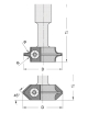 Roundover or chamfer bits with Z2 knives