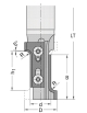 Facing, roundover or chamfer bits with Z1 + 1 knives