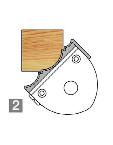 Jeu de tête 1/4 de rond