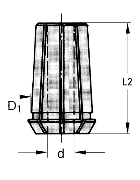 Spannzangen 6 bis 8 Schlitze