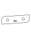 Bottom panel raising carbide knives - Ref. PLAQW91 - Conditionnement 6
