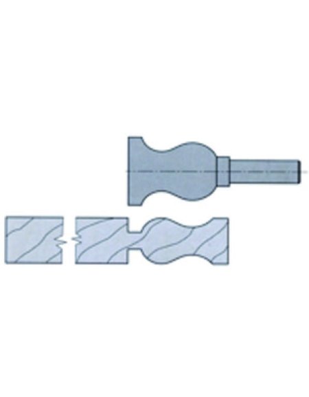 Portautensili con profilo "corrimano" Z2 + 2 profili standard in punte con inserti in metallo duro di ELBÉ