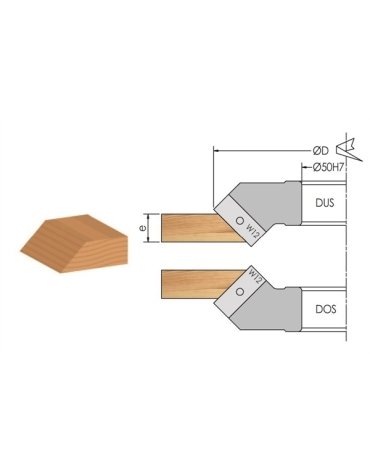 Porte-outils chanfrein 45° à plaquettes
