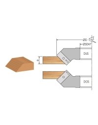 Portautensili per smussi a 45° con inserti - ELBÉ
