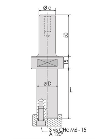 Arbres porte-fraises ISO 30 à couronne crantée pour machine SCM