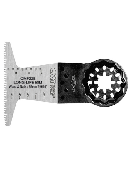 65 mm Sägeblatt für Tauch- und Bündigschnitt in Holz und Metall. Lange Standzeit.
