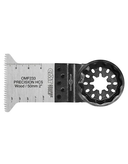 Lama di precisione a tuffo da 45 mm con dente "giapponese" temprato per legno in lame oscillanti STARLOCK - Legno di CMT