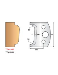Coffret porte-outils avec contre fers (hauteur 40 mm)