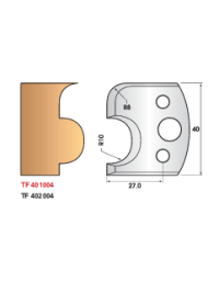 Coffret porte-outils avec contre fers (hauteur 40 mm)