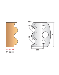 Coffret porte-outils avec contre fers (hauteur 40 mm)