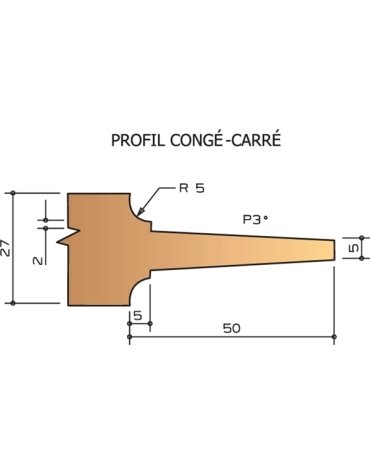 Porte-outils plate bande congé + carré a plaquettes