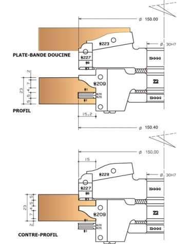 Porte-outils ébénisterie à plaquettes