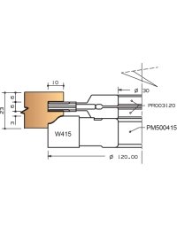 Porte-outils pour profil de porte Style 1800 à plaquettes