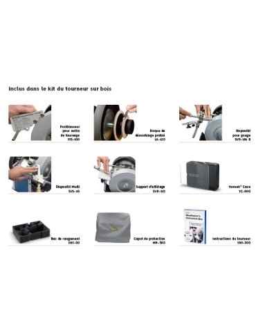 Kit per tornitura del legno TNT-808 in kit di accessori di TORMEK