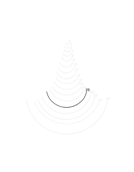 Profilo 9 - Sgorbia semi-cava curva per intaglio del legno di STUBAI