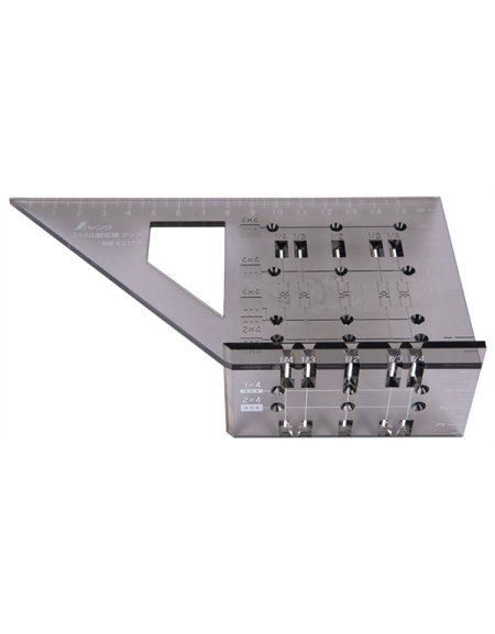 Squadra traslucida 3D in righelli e calibri di SHINWA