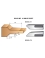 Set of 2 "panel raising" profiled knives - Ref. ELBD565471 - Designation DOUCINE DE 10MM A PENTE