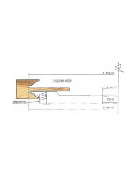 Counter profiling/long tenon cutter head for "Excellence" box