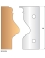 Universal-Messer Höhe 90 mm - Ref. ELBD538304 - H 90