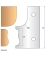 Universal-Messer Höhe 90 mm - Ref. ELBD538323 - H 90