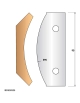 Universal-Messer Höhe 90 mm