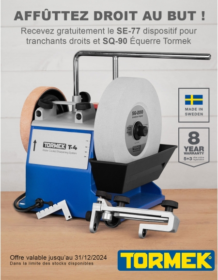 Promo 2024 Affûteuse TORMEK® T4 SE-77 SQ-90