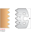 Gegenmesser für Universal-Messerkopf Höhe 50 mm - Ref. ELTF502237 - H 50