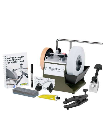 TORMEK® T4 Bushcraft Sharpener with new AX-40 Axe Attachment