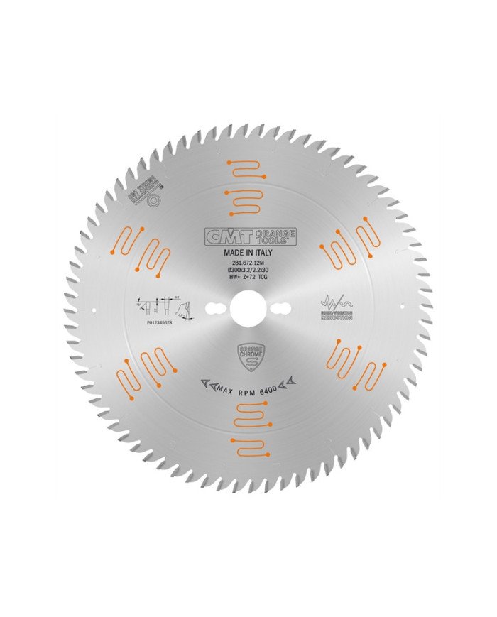 Lames circulaires industrielles silencieuses en chrome avec dents trapézoïdales