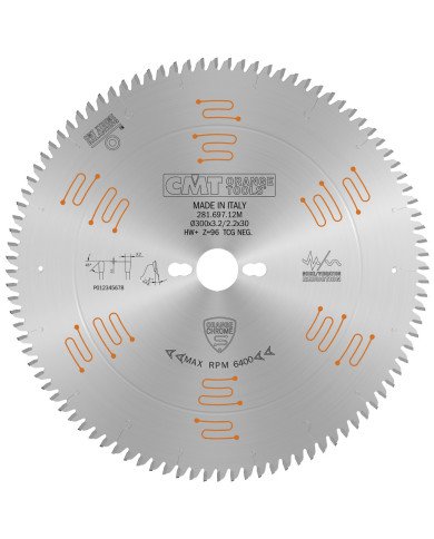 Lames circulaires industrielles silencieuses en chrome avec dents trapézoïdales