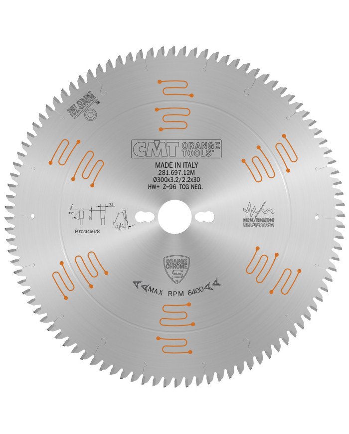 Lames circulaires industrielles silencieuses en chrome avec dents trapézoïdales