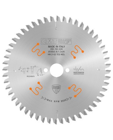 Lames circulaires industrielles silencieuses en chrome avec dents trapézoïdales