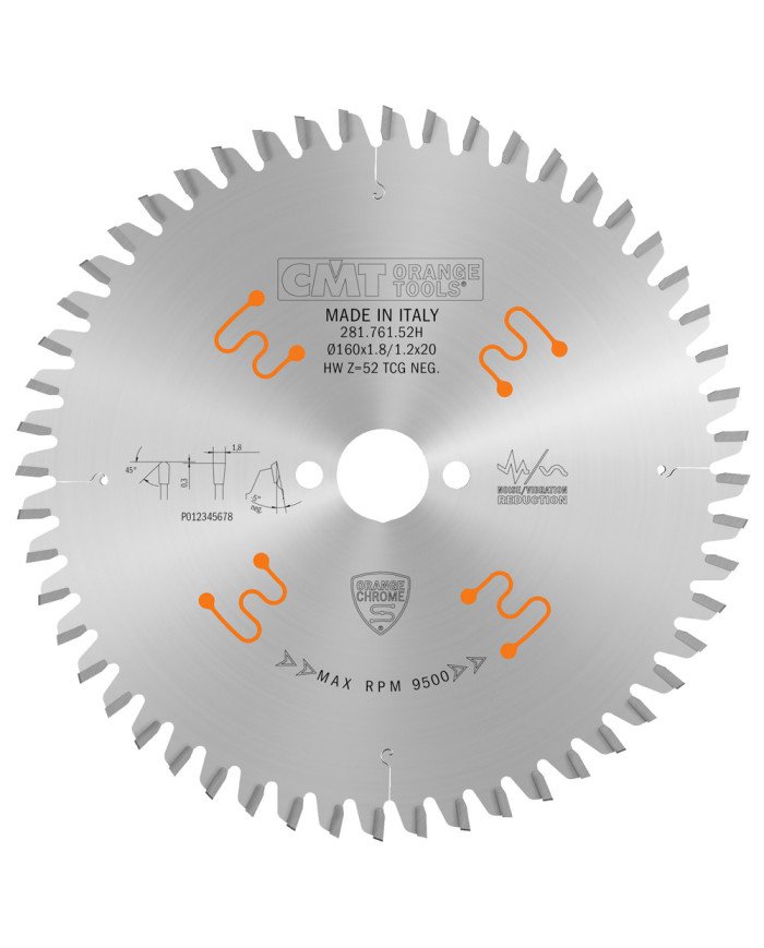 Lames circulaires industrielles silencieuses en chrome avec dents trapézoïdales