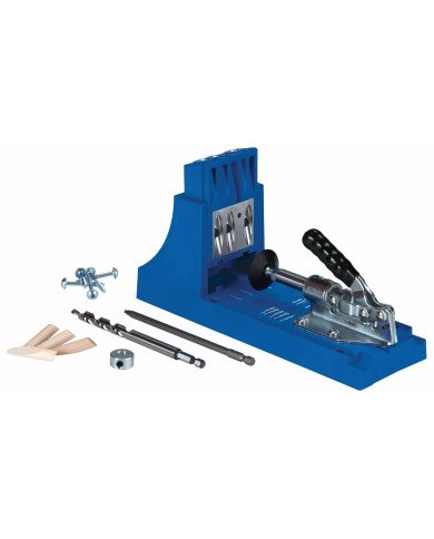Gabarit Pocket-Hole Jig K4 avec guides acier - Fond blanc