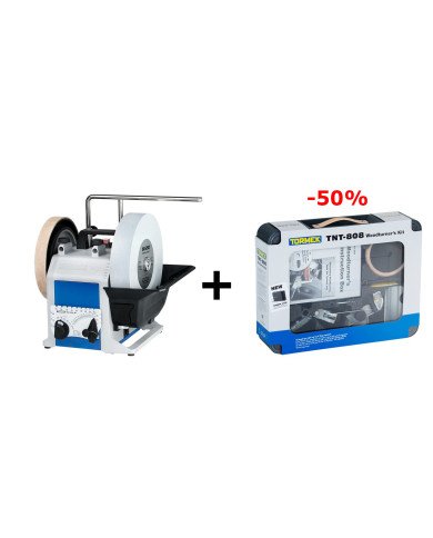 Affûteuse TORMEK® T8 + Kit du tourneur sur bois TNT-808 à 50%