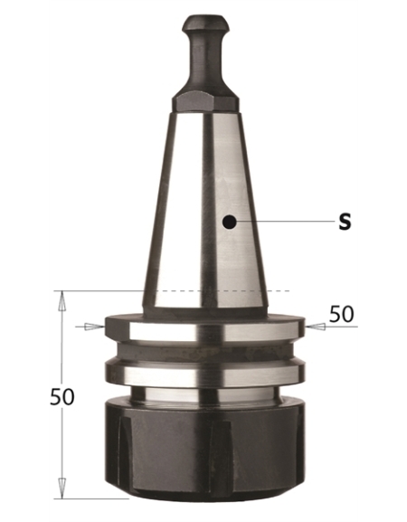 ISO30 chuck with precision collet "ER32"