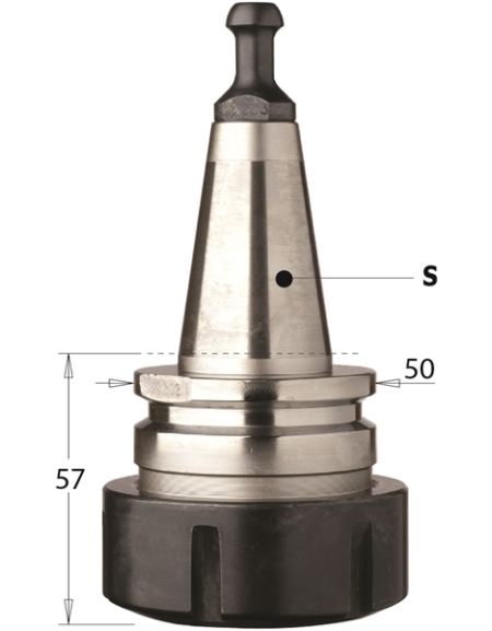 ISO30 chuck with precision collet "ER40"