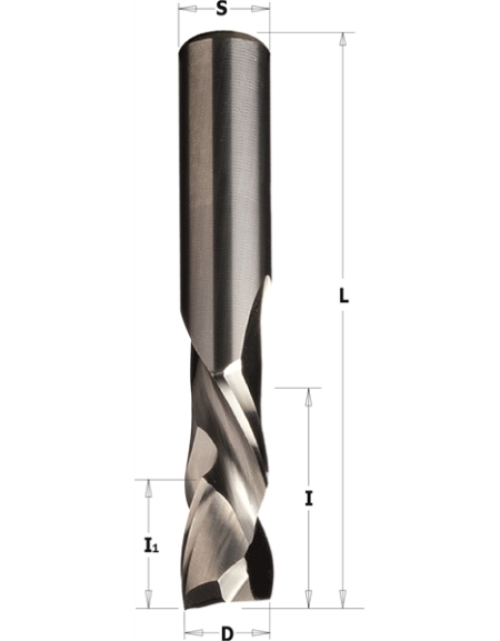 Solid carbide up & downcut spiral bits