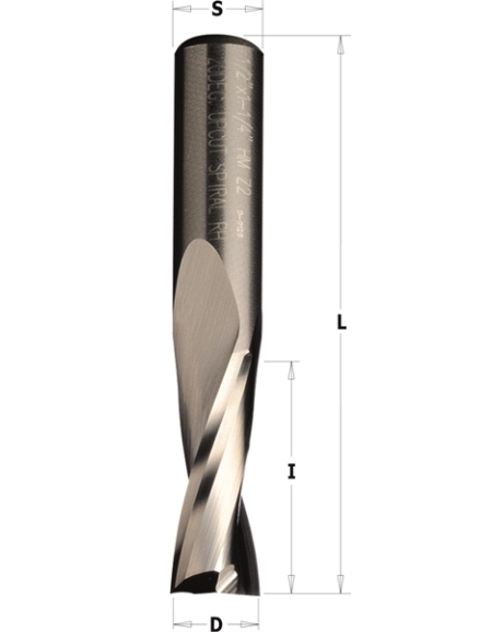 Solid carbide upcut spiral bits