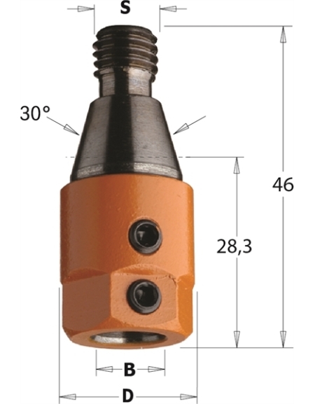 Adapter für Dübellochbohrer