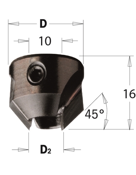 Hartmetallsenker für Spiralbohrer