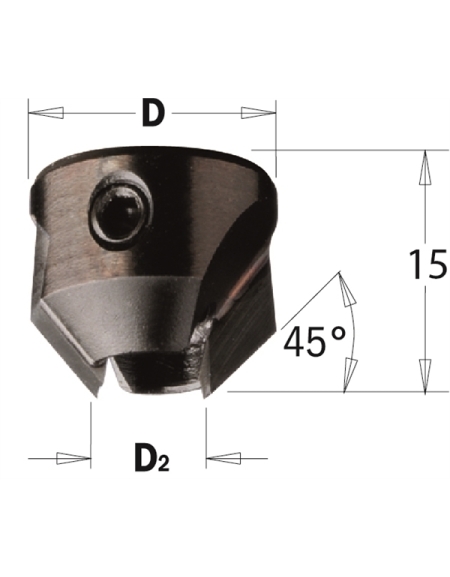 Hartmetallsenker für Spiralbohrer