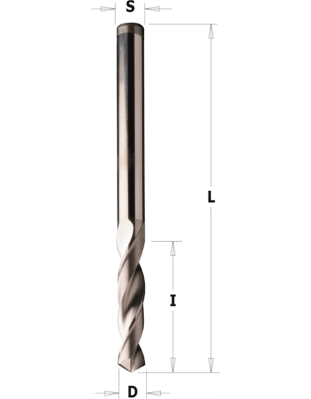 120°-Vollhartmetallspiral bohrer für Durchgangslöcher